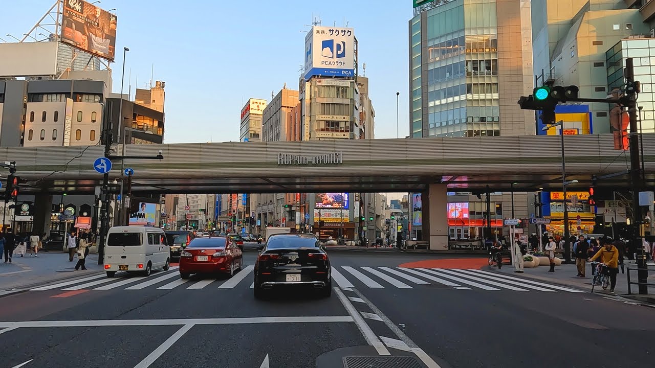週末の六本木周辺をドライブ　Driving around Roppongi on weekends