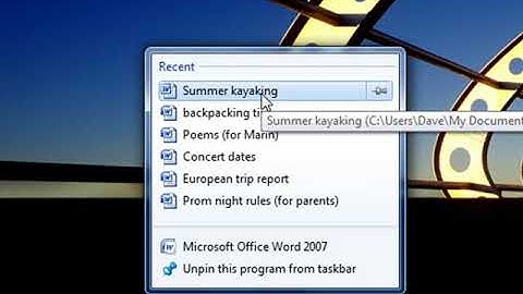 Jump Lists - Windows 7 Ad (2009)