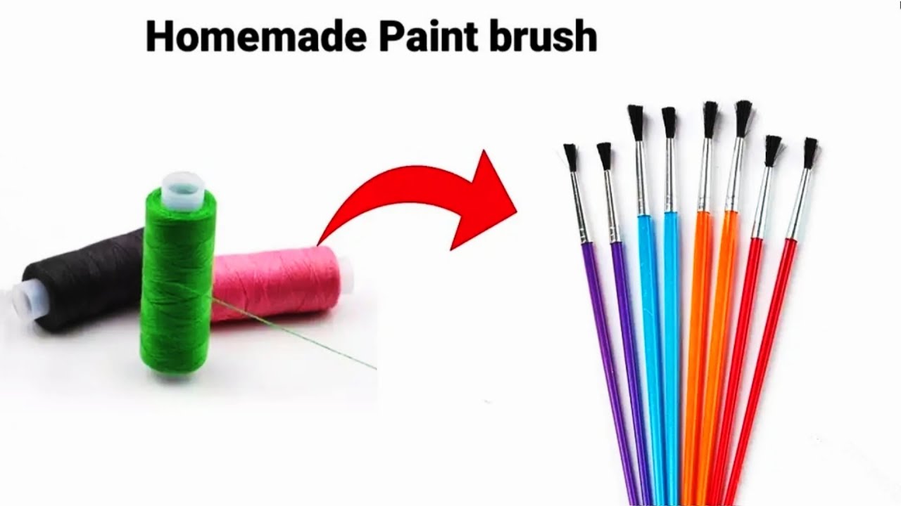 How to make paint brush at home/DIY homemade paint brush/painting ...