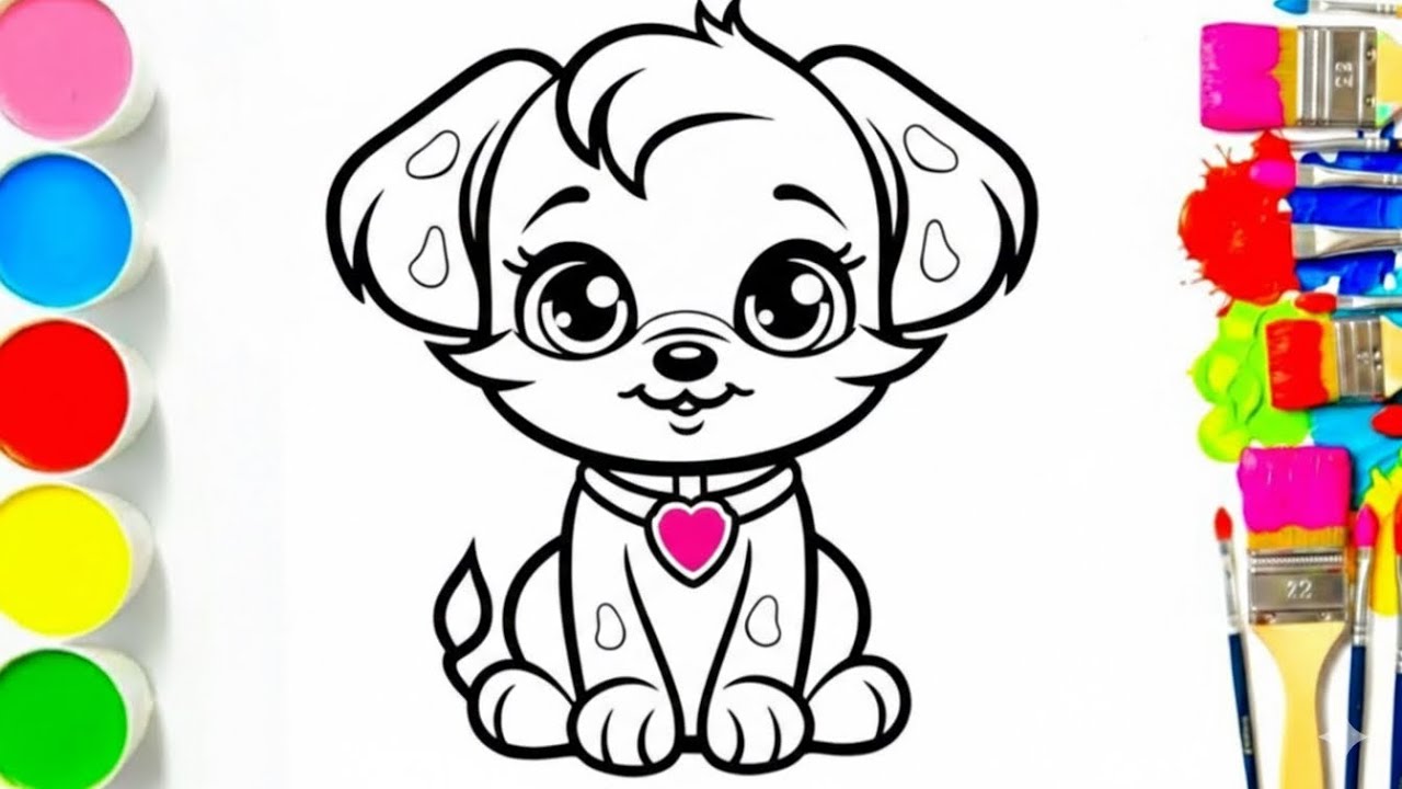 How to Draw a Cute Dog | Easy Step by Step Drawing 