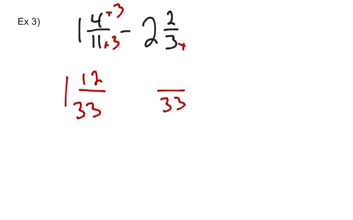 Adding and Subtracting Unlike Fractions - YouTube
