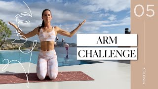 5MIN ARM CHALLENGE - TONE & DEFINE your beautiful arms with me - no equipment | guided by angie Resimi