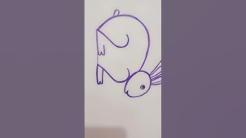 How to draw Rabbit Drawing from 22 numbers#Easy step by step#art ##shortsfeed#drawingTalent ✍️🔥🤞💯