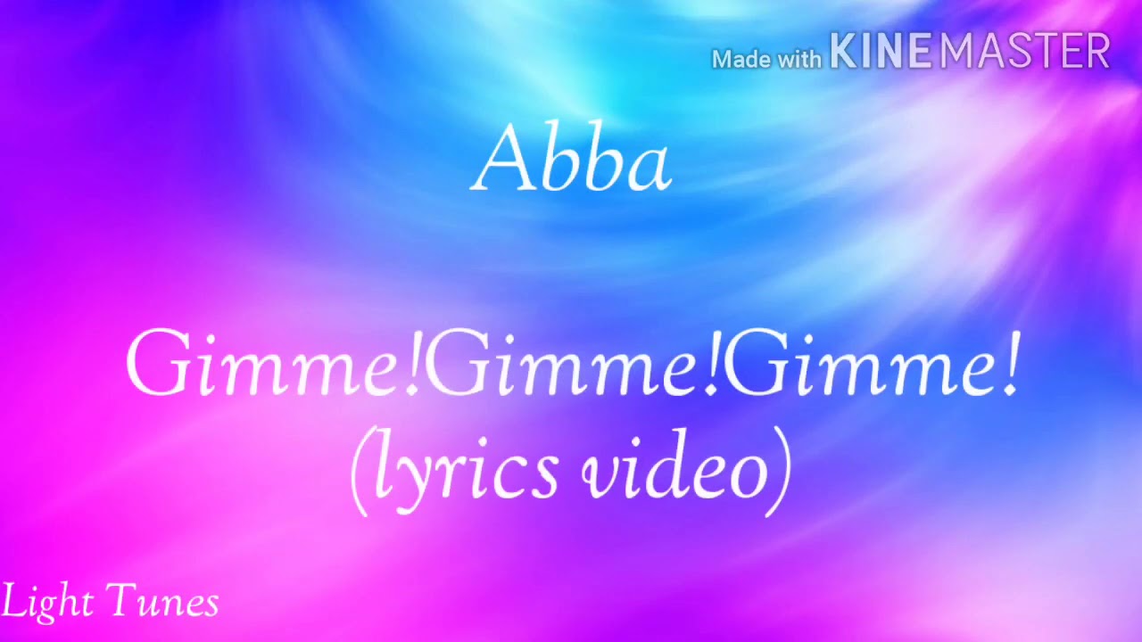 Abba Gimme! Gimme! Gimme! (Lyrics video) YouTube