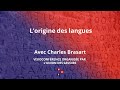 Lorigine des langues  visioconfrence grand public