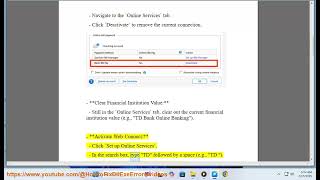 Famous TD Bank online: How to Fix TD Banking not downloading in Quicken? Profile