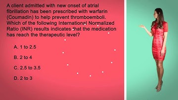 NCLEX Question: Therapeutic INR