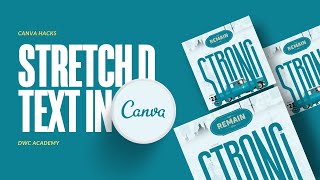 How To Create A Stretched Text // Canva Web Tutorial
