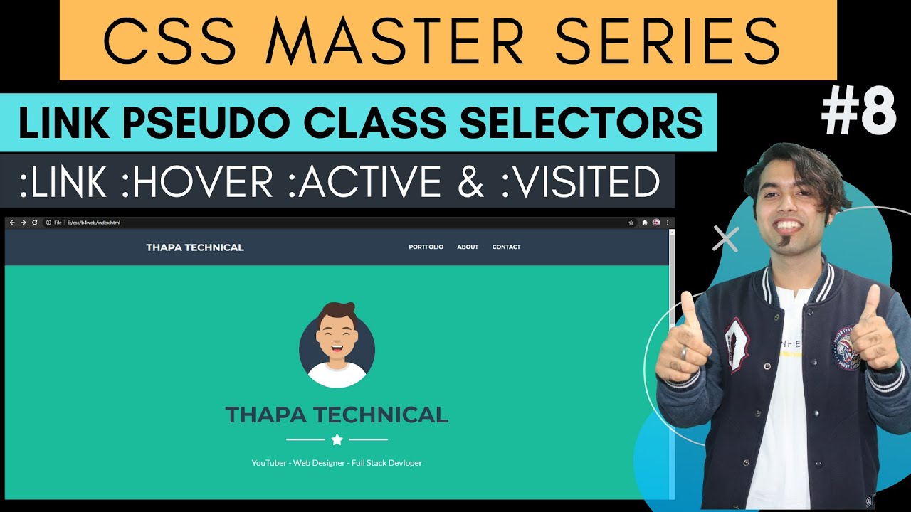 :Link :Hover :Active :Visited Link Pseudo Class Selectors In Css Master Series In Hindi 2020
