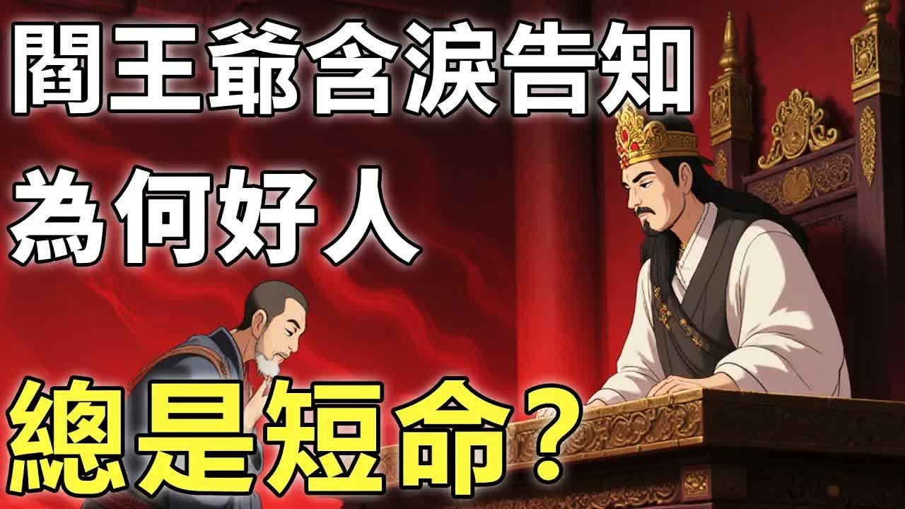 人越好壽命越短？閻王爺含淚勸誡：並非沒福報，而是此3件事千萬少做！【輪回｜因果｜佛學】