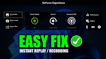How To Fix Nvidia Shadowplay If Recording / Instant Replay Doesn