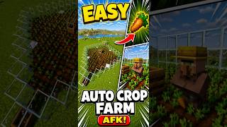 Minecraft Easy Auto Crop Farm 🌾 | Villager Farm #shorts