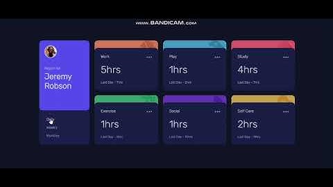 Time tracking dashboard | HTML5 | SASS/CSS | Javascript