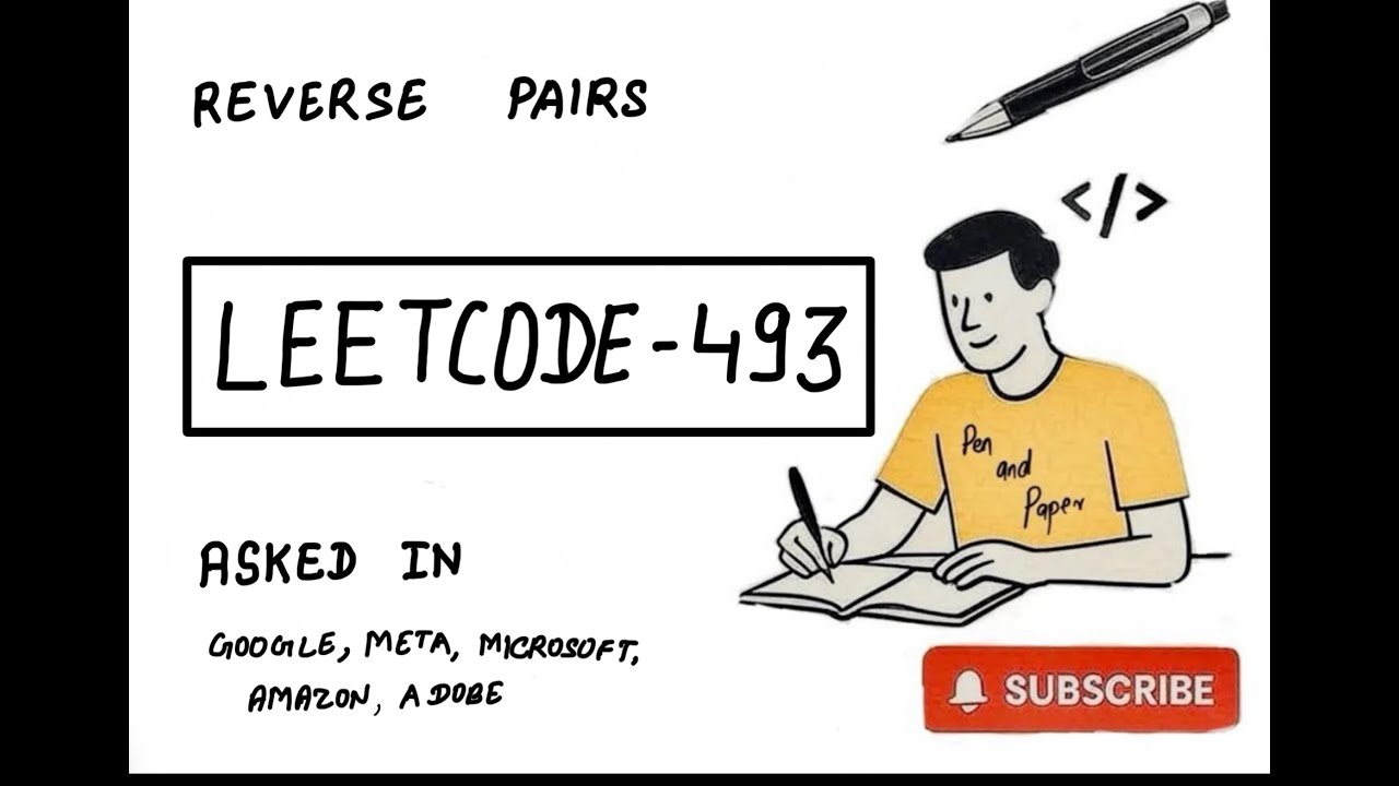 LeetCode 493 | Reverse Pairs | Explained with Merge Sort | MAANG Prep ...
