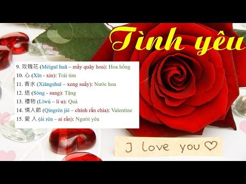 Video Từ vựng tiếng Trung về TÌNH YÊU (20/10/2018) - youtube