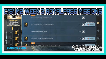 C1S1 M2 Week 3 Royalpass Missions | Fully Explained in Tamil | CLOWNS VLOG |