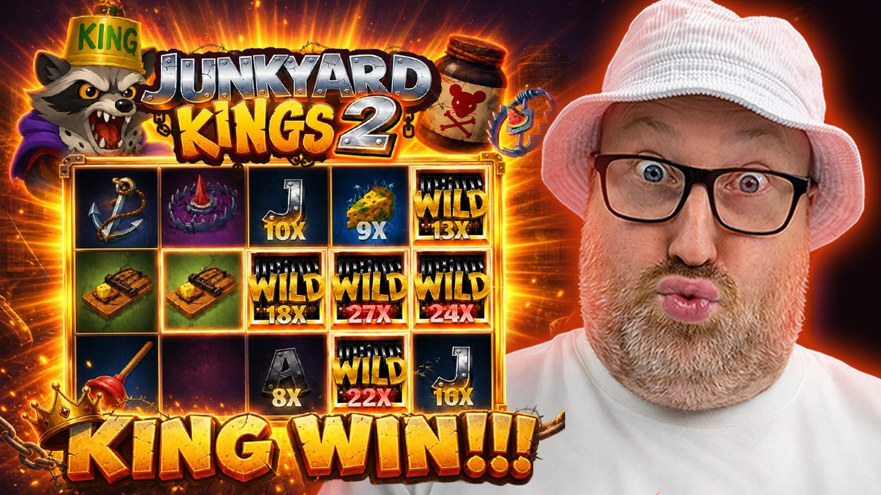 BIG WIN ON THE NEW SLOT JUNKYARD KINGS 2