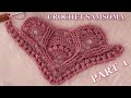 كروشيه غرزة الاناناس المجسمة لعمل شال كروشيه مثلث PART 1 Crochet  Pineapple Stitch 3D Triangle Scarf