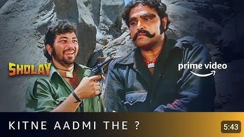 Kitne Aadmi The? - Most Famous Dialogue From Sholay | Gabbar Singh | Amazon Prime Video