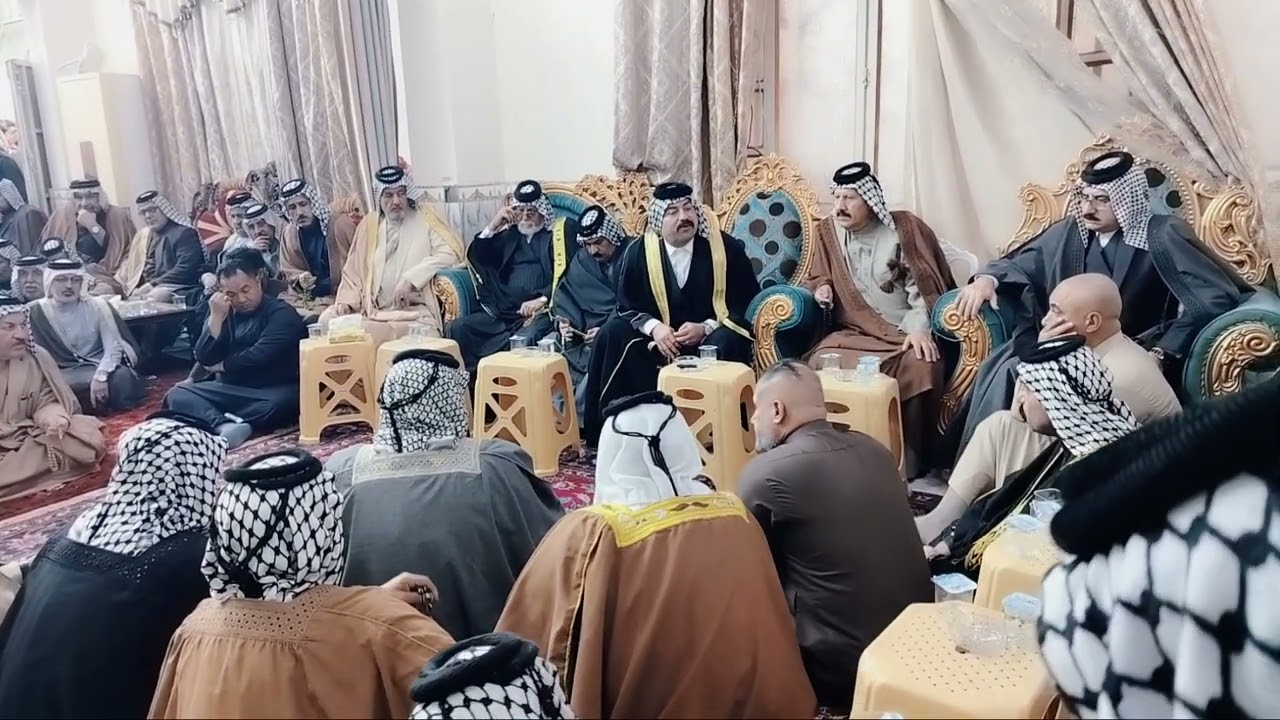 أكبر تحويلة في العراق 🇮🇶  تحويلة قبيلة  البومحمد على قبيلة الحريشيين الخزاعل في مضيف الشيخ صدام علك