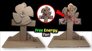 How to Make Free Energy Fan at Home | Self Running Free Energy Fan | Cardboard Free Energy Fan