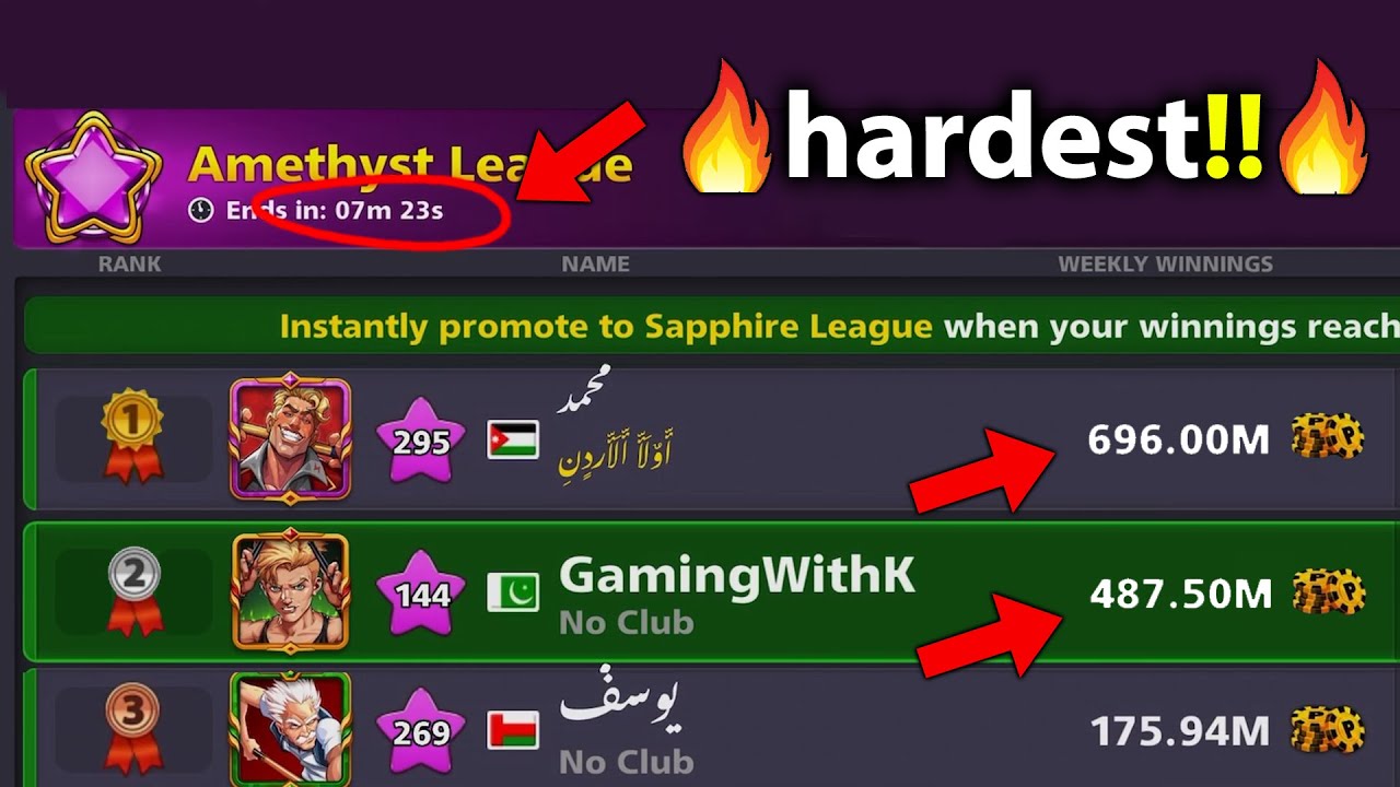 8 Ball Pool - Only 7 Minutes Left – Can We Take the Win? SILVER LEAGUE TO RUBY League - GamingWithK