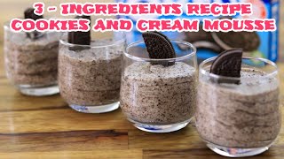 HOW TO MAKE COOKIES AND CREAM MOUSSE - 3 INGREDIENTS RECIPE #panlasangpinoy #kawalingpinoy