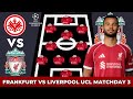FRANKFURT vs LIVERPOOL 🔥 POWERFUL PREDICTED XI ft Van Dijk &amp; Gakpo | UCL 2025/26 MATCHDAY 3 SHOWDOWN
