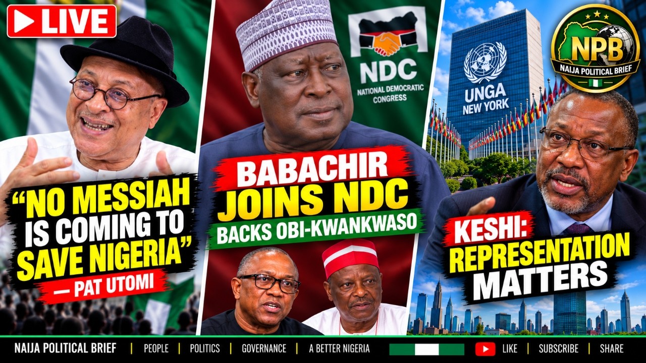 LIVE: No Messiah Is Coming to Save Nigeria: Pat Utomi | Babachir Lawal  Backs Obi-Kwankwaso