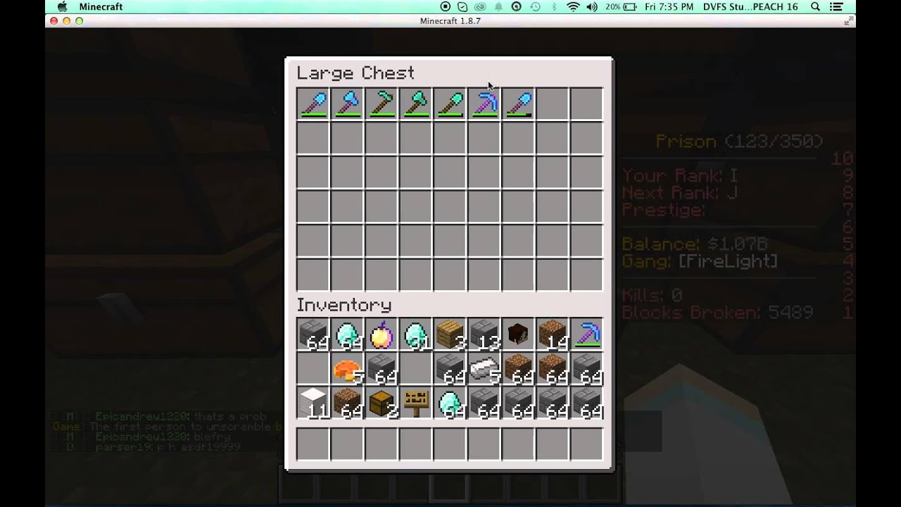 minecraft let s play primemc org prisions youtube