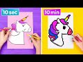 Trasforma l'arte semplice in CAPOLAVORI ✨Trucchi d'arte divertenti e facili hack di disegno