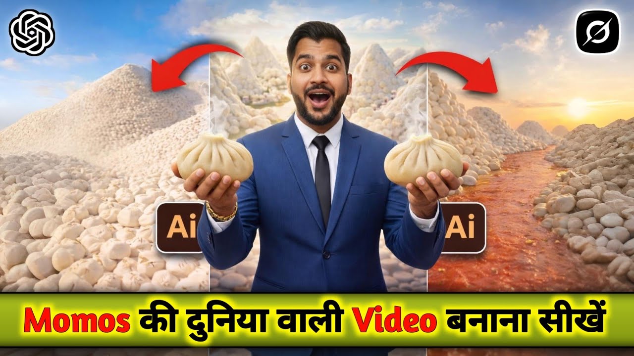 Momos, Panipuri, Pizza Ai Ki Duniya Reels Editing | Momos Vala Ai Vloging Video Kaise Banaye