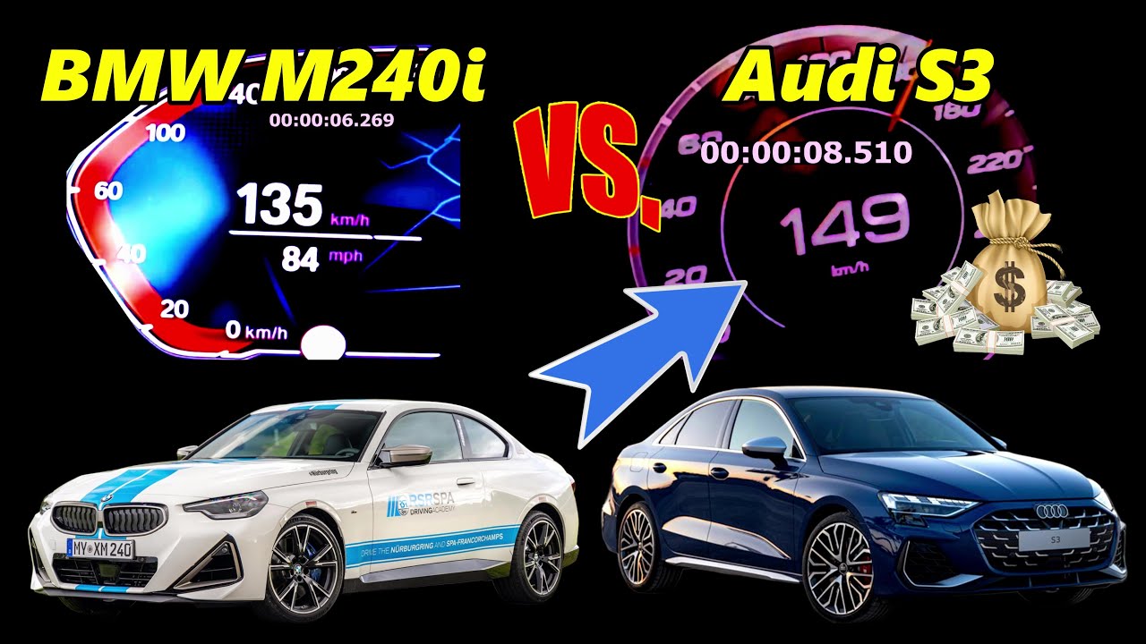 RWD vs. AWD Drag Race! BMW M240i vs. Audi S3 – Turbo Showdown - YouTube