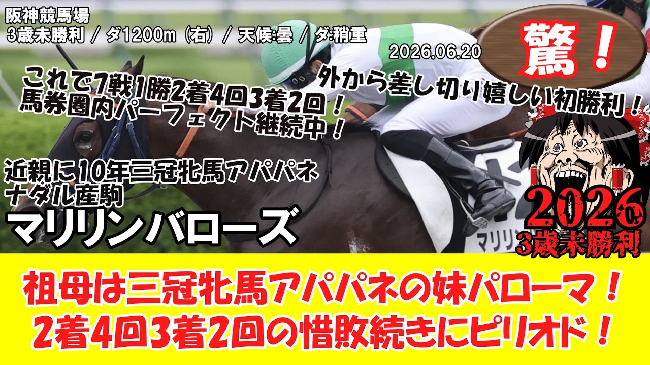 競馬】 驚き！祖母は三冠牝馬アパパネの妹パローマ！2着4回3着2回の 