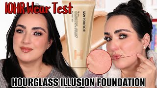 HOURGLASS ILLUSION LUMINOUS GLOW FOUNDATION REVIEW & 10 HR WEAR TEST!