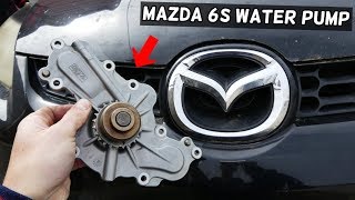 MAZDA 6S 3.5 3.7 V6 WATER PUMP LOCATION REPLACEMENT EXPLAINED
