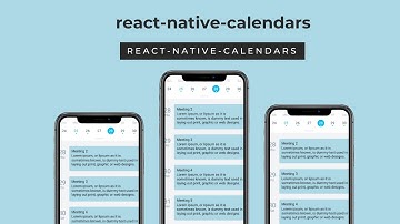 react-native-calendars | Setup Calendar in a React-Native Project | Show Agenda | Download Free Code
