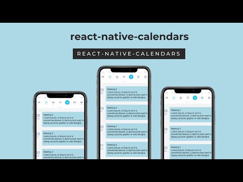 react-native-calendars | Setup Calendar in a React-Native Project | Show Agenda | Download Free Code