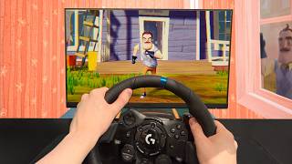 Can I Beat Hello Neighbor With A Steering Wheel? screenshot 1