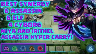 BEST SYNERGY 6 ASSASSIN, 6 ELF, 4 CYBORG - MOBILE LEGEND - MAGIC CHESS