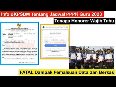 Info BKPSDM tentang Jadwal PPPK Guru 2023, Verifikasi Bukti Masa Kerja Honorer Pendaftaran PPPK 2023