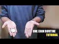 Learn HOW to do cool FINGER PALM ROUTINE using ONE COIN | The Power of Finger Palm | WHITEVERSE