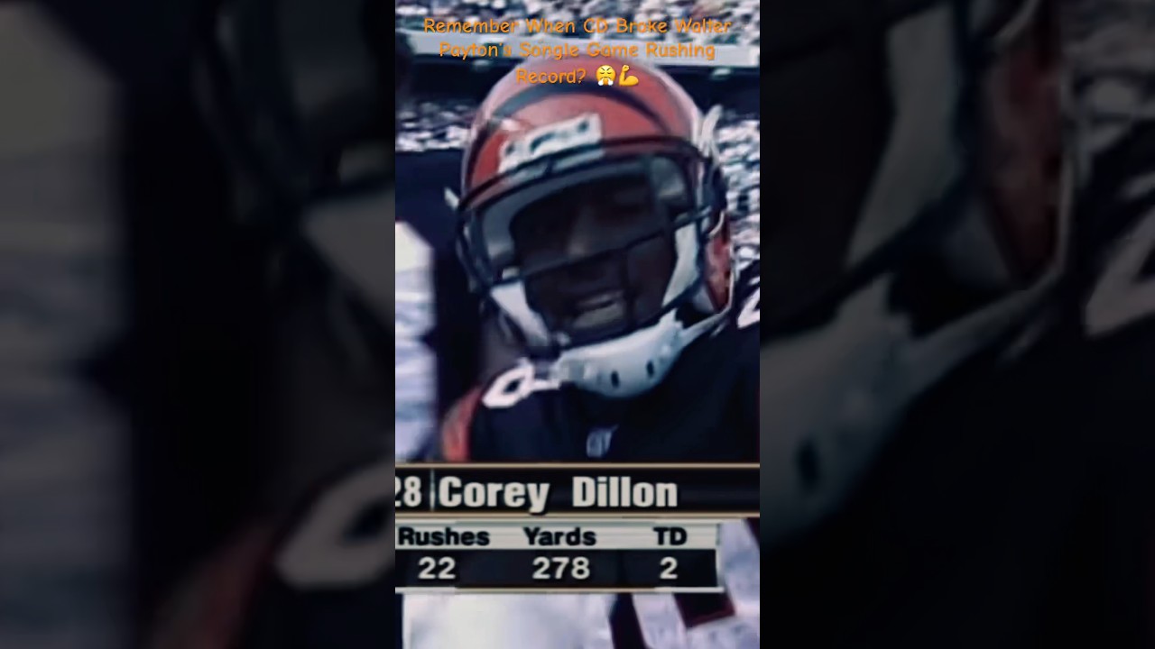 Corey Dillon Breaks rushing record 😤💪 Vs #2 ranked Rush Defense!!