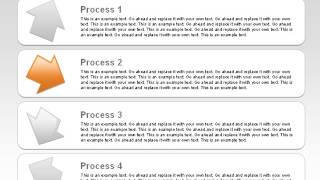 Process with Opposite Arrows Diagram for PowerPoint by PoweredTemplate.com