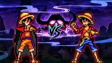 Luffy Oni V3 OP (all form) (New) VS TC Luffy OP Buff (al form) in Jump Force Mugen