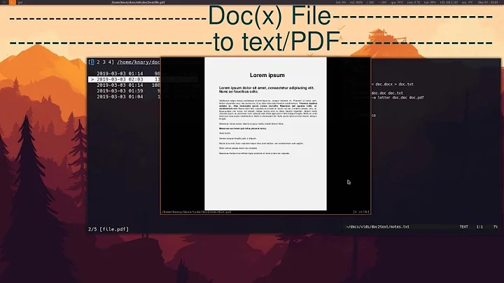 Linux | Convert Doc and Docx Files to Text (Possibly PDF?)