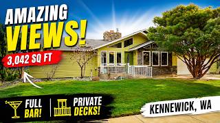 Kennewick Home Tour With 180 Degree Views, Full Bar, Private Decks, and 3,042 Sq Ft