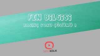 Lgs Fen Bilimleri 3.Ünite Basınç Soru Çözümü 1