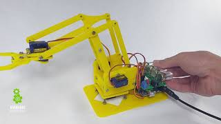 Barnabas Robotics Arduino-Compatible 4DOF Robot Arm Kit With Potentiometer Joystick Control