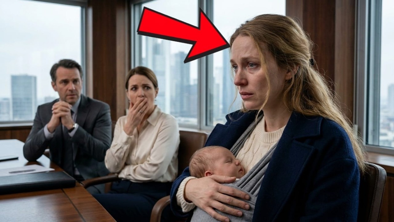 Ich stand im 47. Stock, mein zwei Wochen altes Baby an die Brust gebunden, um meine Ehe zu beenden – und da saß sie. Nicht nur mein Mann, der Milliardär, sondern auch seine Assistentin, seit zwölf...